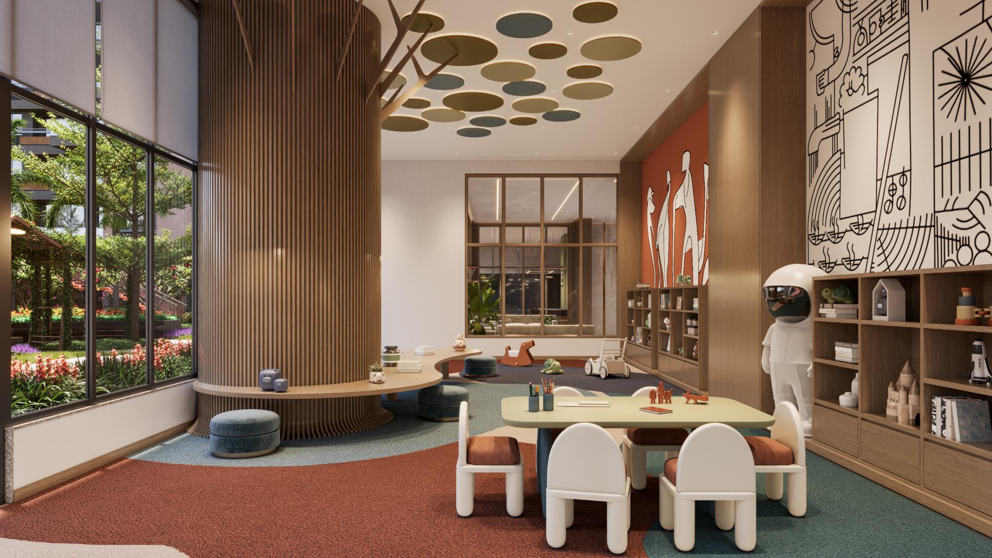 Work-from-Home Lounge & Library