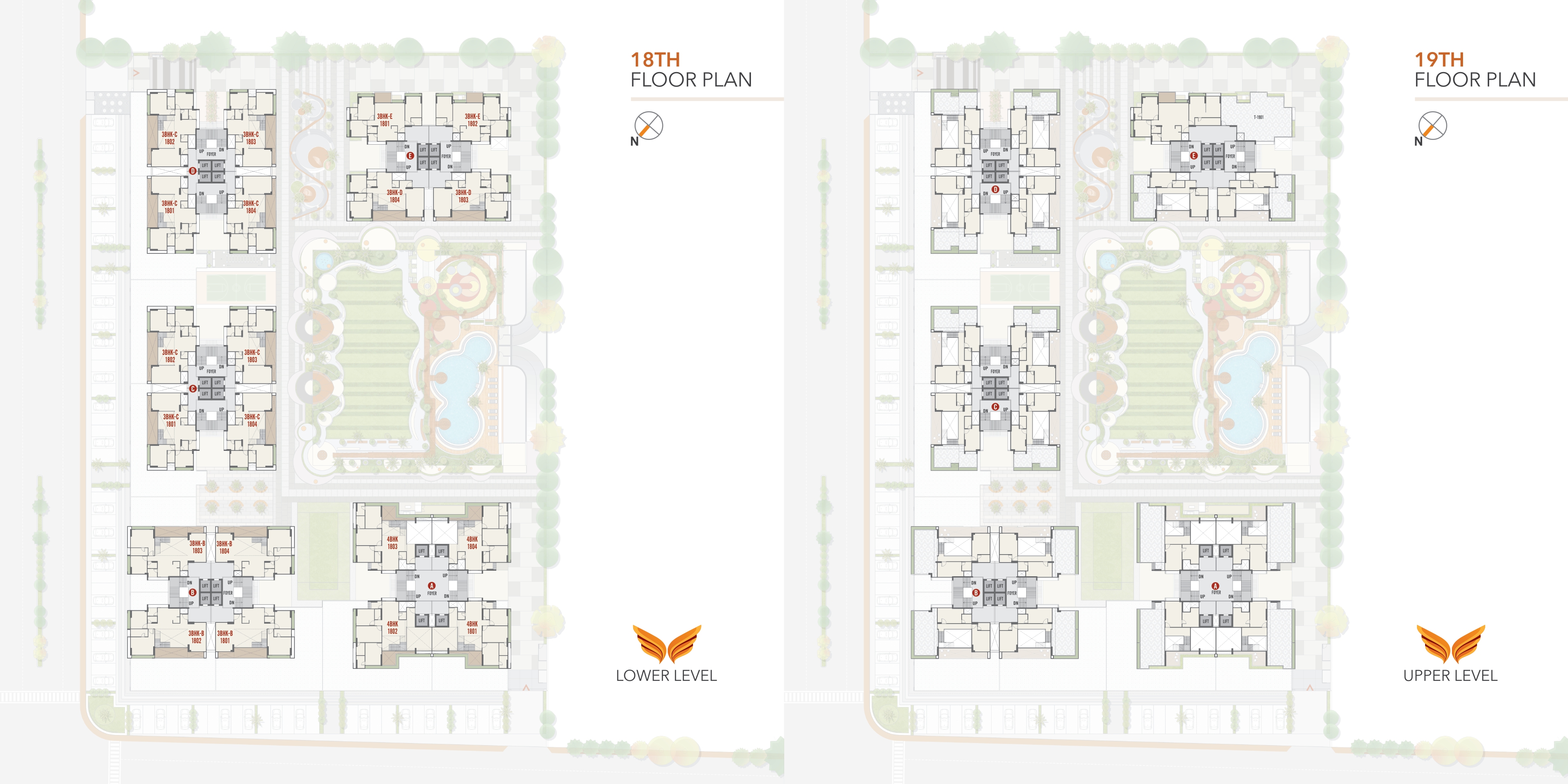18th & 19th Floor Plan